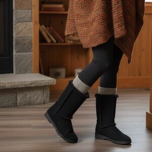 Timberland Women's Black Suede Winter Boots 10